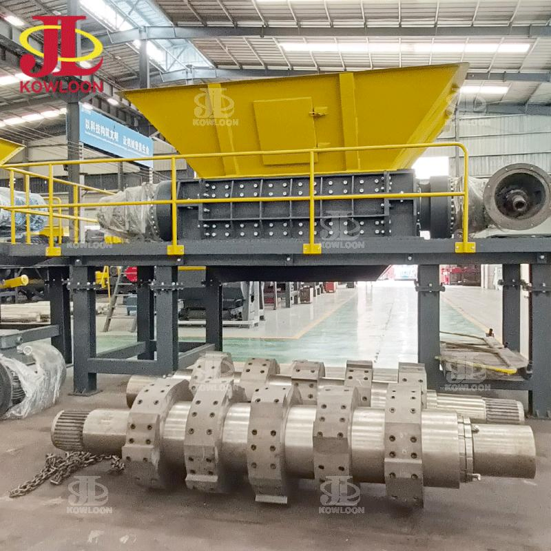 PP PE PVC Scrap Metal Shredding Medical Waste Wood Car Crusher Double Shaft Waste Shredder