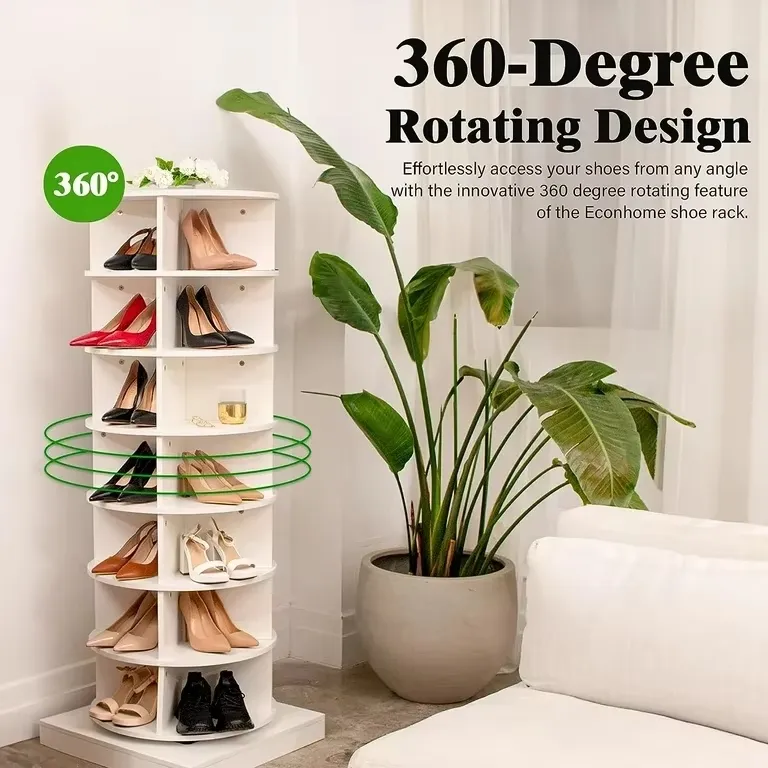 Rotating Shoe Rack Tower