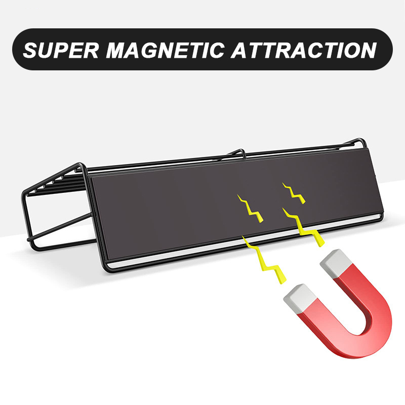 4 Pack Factory Hot Sales Roysili Magnetic Spicestorage Organizer Rack for Side of Fridge