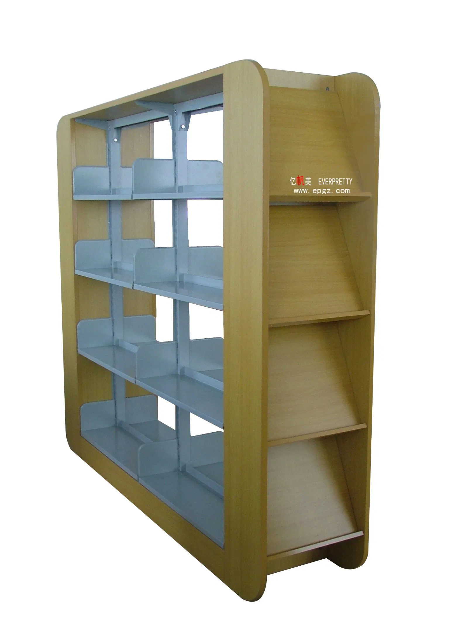 Public Area School K1-K12 Library Reading Rooms Furniture Manufacturer Cardboard Magazine Rack Newspaper Counter Display Rack