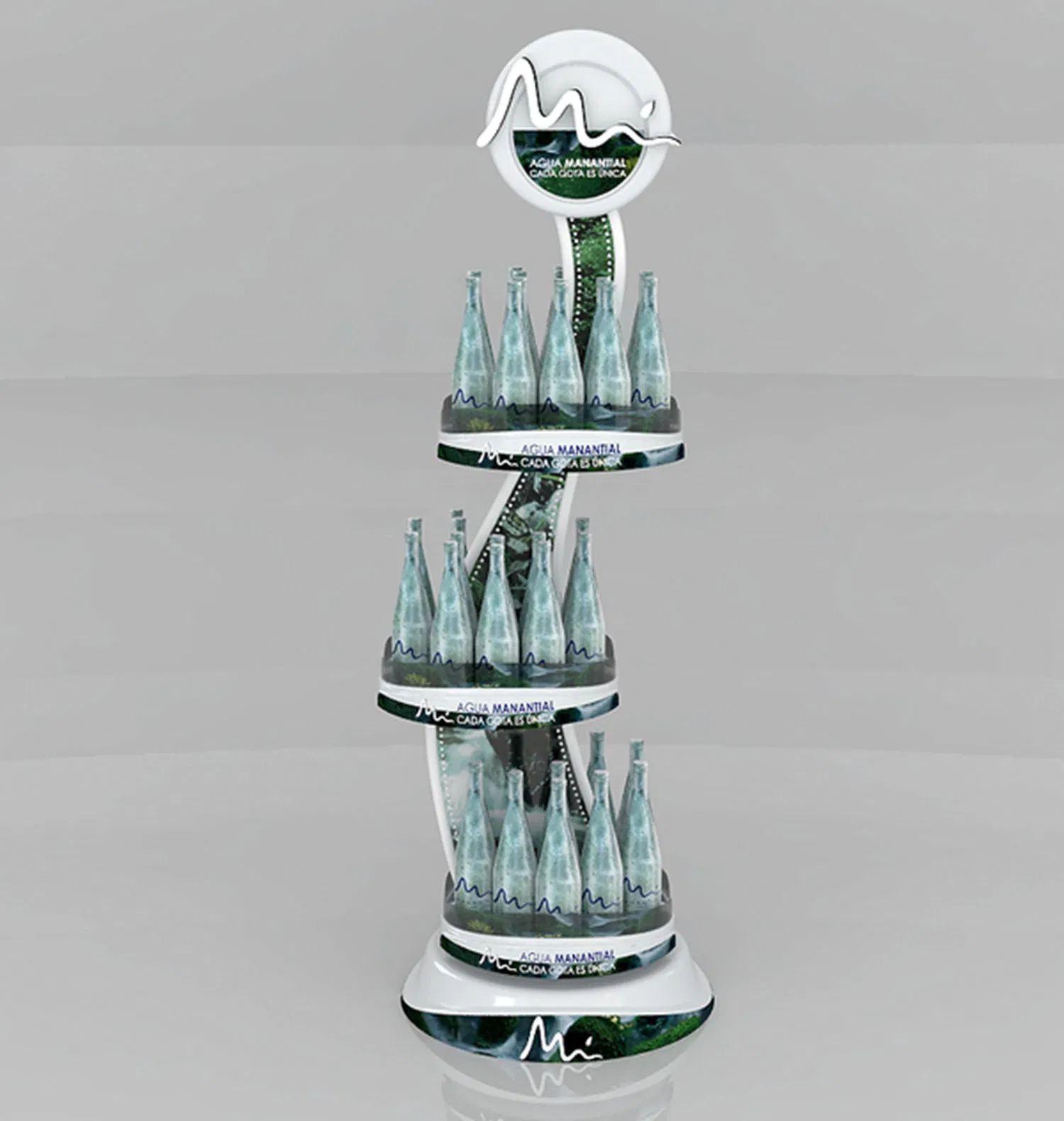 Supermarket Pop Merchandise 5 Shelves Metal Display Stand, Metal Display Racks