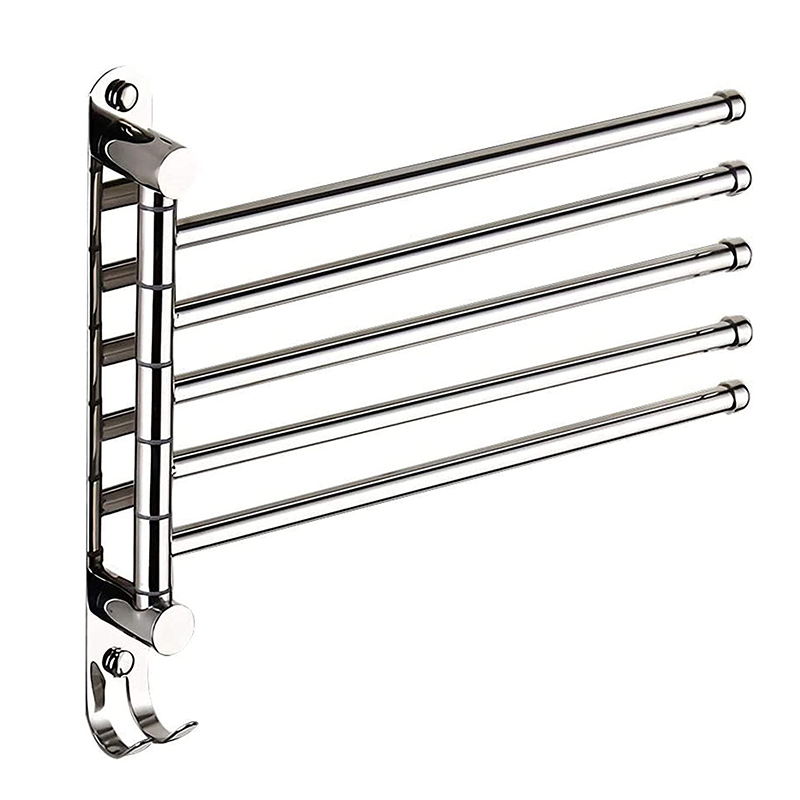 Swivel Rotating Cabinet Metal Bathroom Towel Hanger Rack