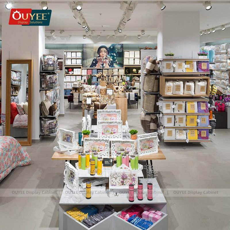 Factory Home Decorating Stores Display Showcase Custom Boutique Racks for Bedding Store
