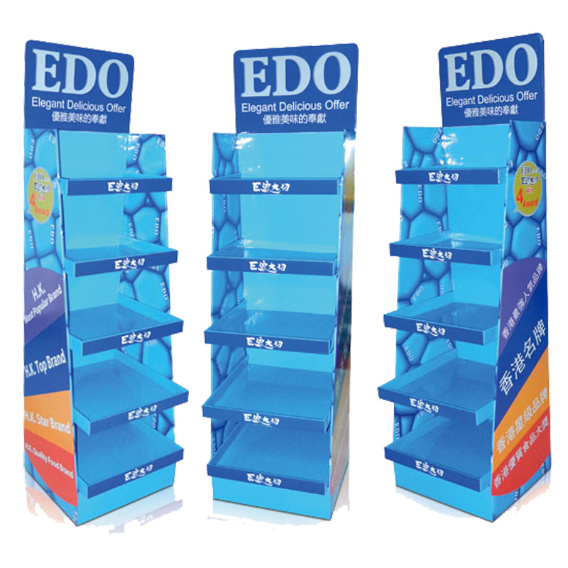Custom Pop Floor Retail Store Product Display Unit Stands Corrugated Cardboard Candy Food Beverages Cardboard Display Rack
