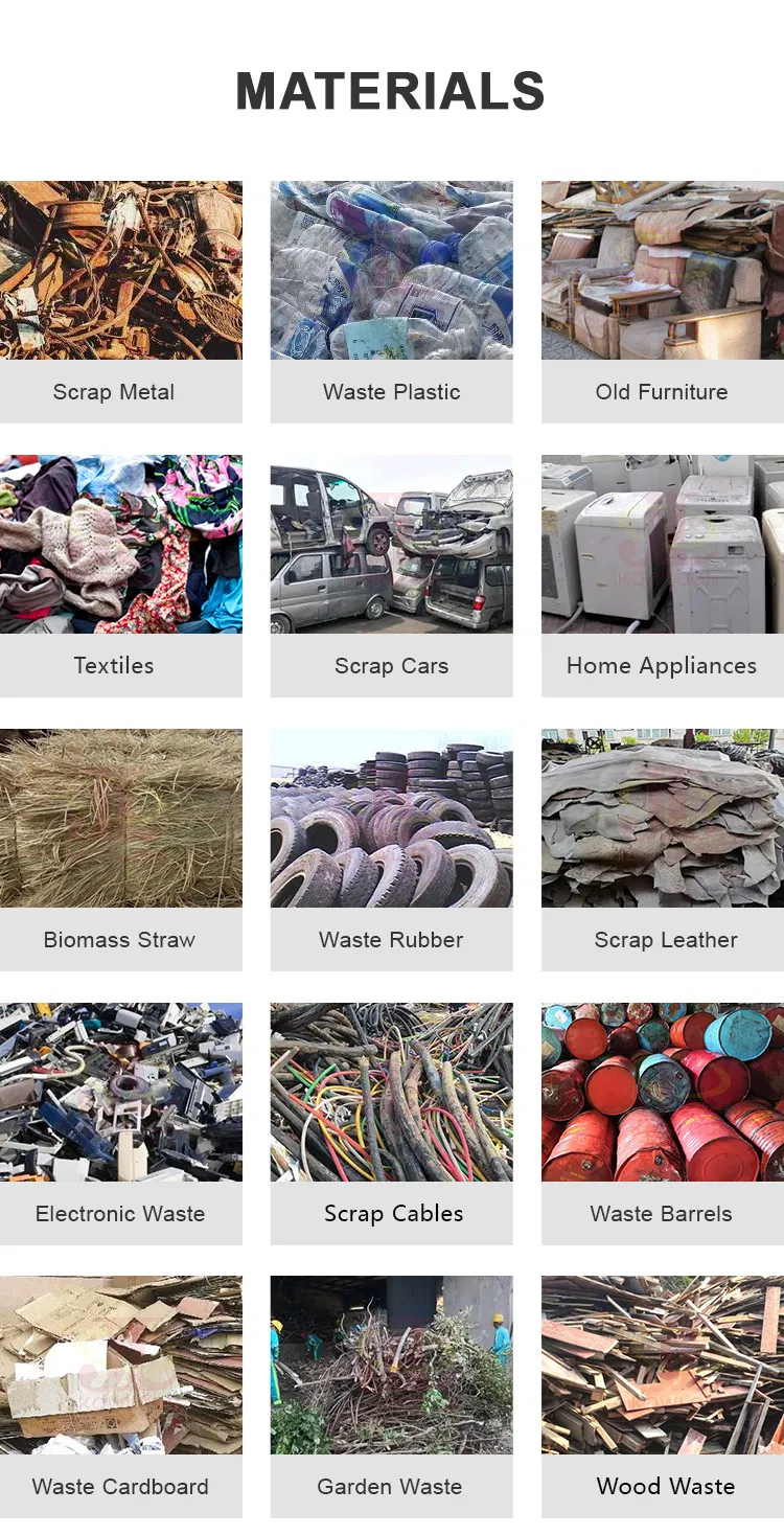 Industrial Refuse Derived Fuel Rdf Waste Shredding Machine Fabric Leather Textile Msw Shredder