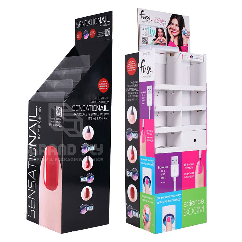 Free Standing Custom Cardboard Hanging Pegboard Hook Display Stand Cardboard Electric Paper Display Racks for Accessories