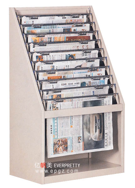 Public Area School K1-K12 Library Reading Rooms Furniture Manufacturer Cardboard Magazine Rack Newspaper Counter Display Rack