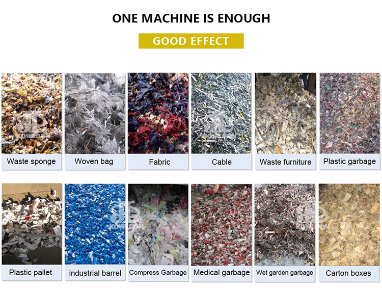 Waste Paper/Plastic/Leather/Food/Furniture Shredder Msw Recycling Plant