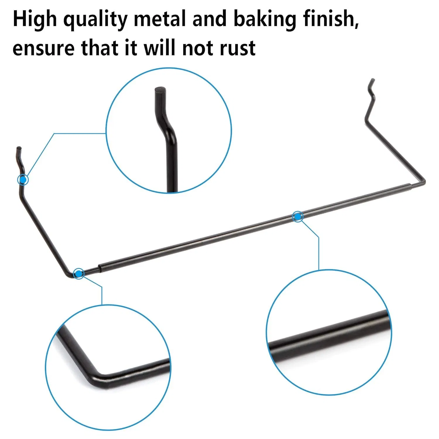 Paper Towel Holder for Pegboard, Extendable, 2 Packs, Black