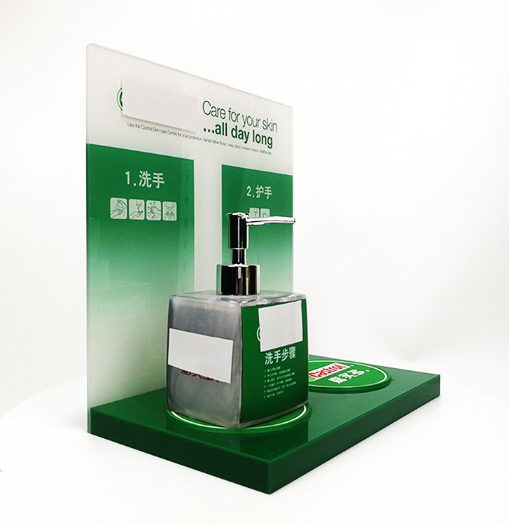 Hand Sanitizer Corrugated Double Tray 2 Steps PDQ Cardboard Counter Display Rack