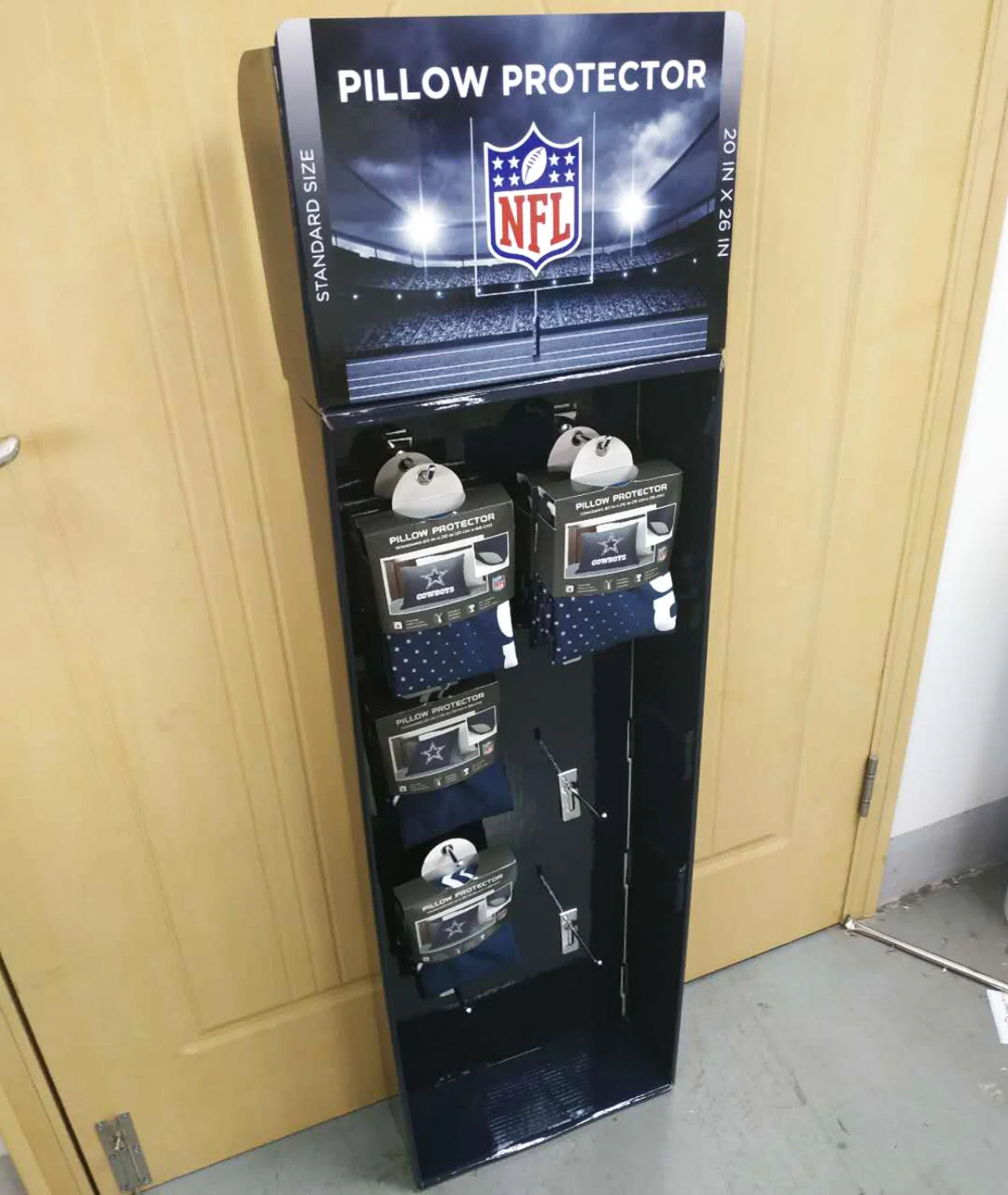 Floor Man Underwear Cardboard Paper Display, Underwear Display Rack with Hooks