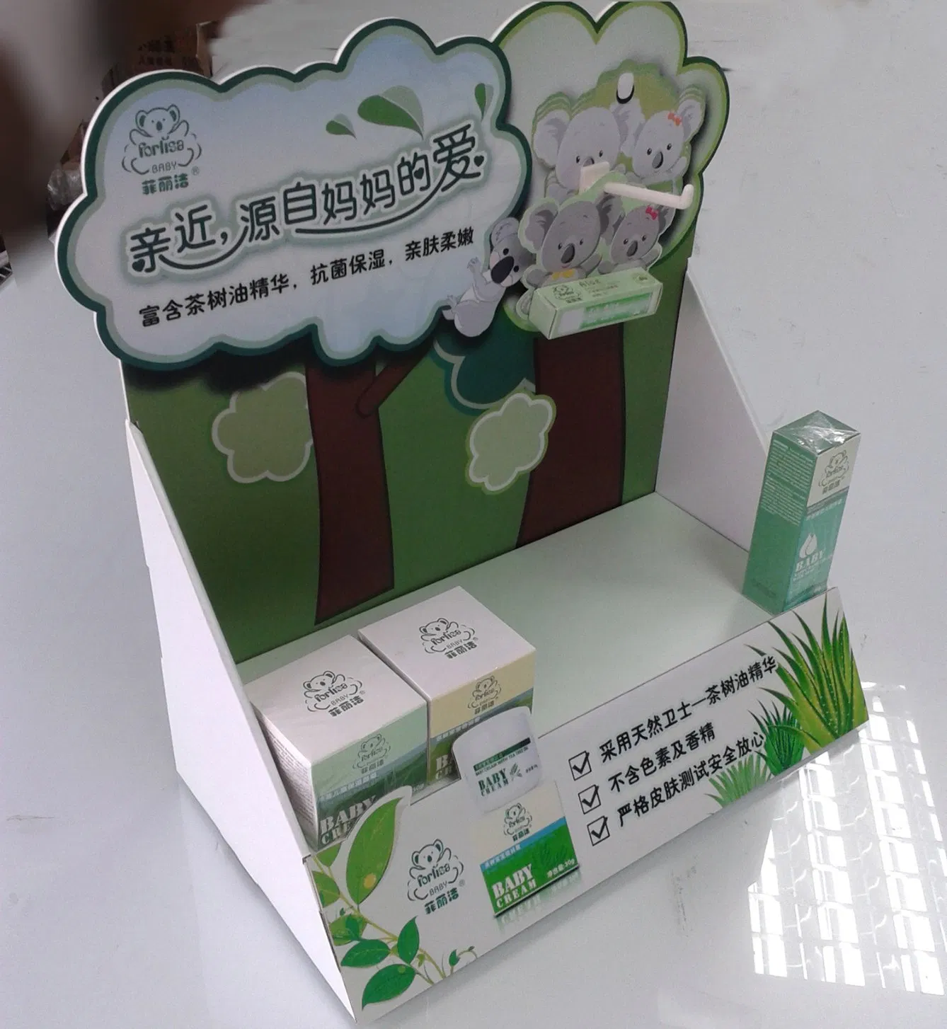 OEM/ODM Chinese Factory Supermarket Promotional Cardboard Christmas Tree Display Rack for Retail