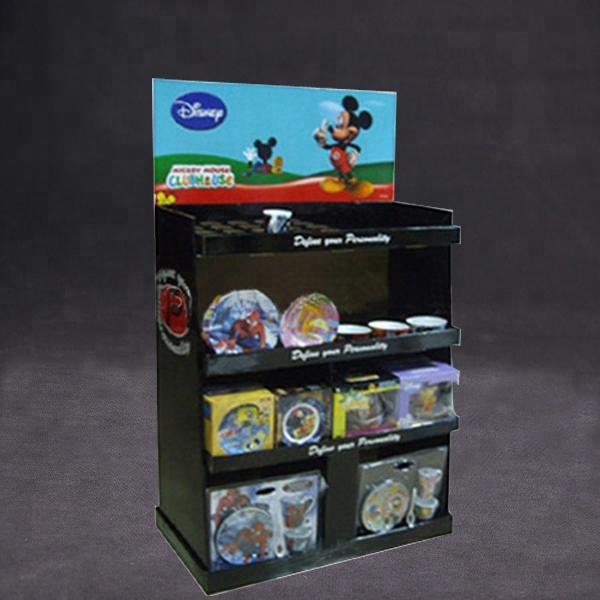 OEM/ODM Cardboard Display Rack Kitchenware Cardboard Pallet Display with Shelves and Slots