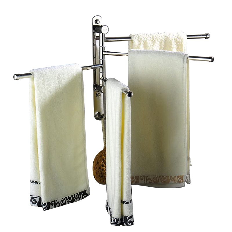 Bathroom Accessories Rotating Hanging Towel Bar Rack