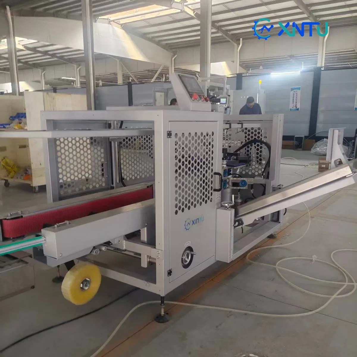 Automatic Case Cardboard Erector with Tape Bottom Feature for Efficient Packaging