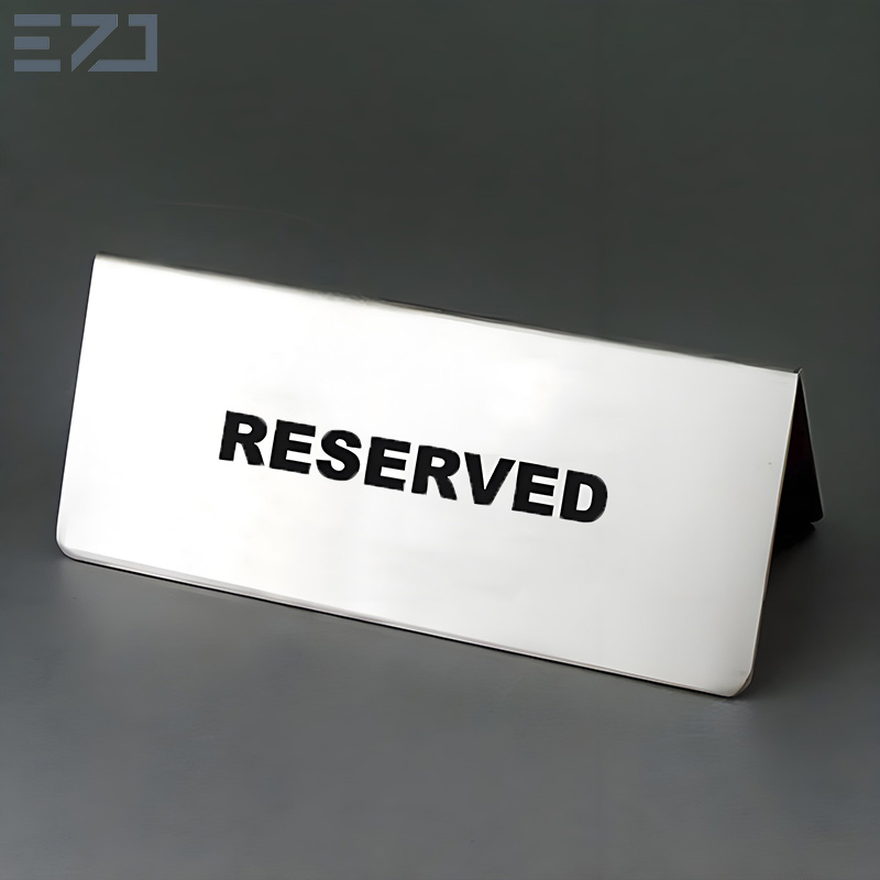Ezd A1 A Shape Logo Number Acrylic Table Sign Holder for Reservations
