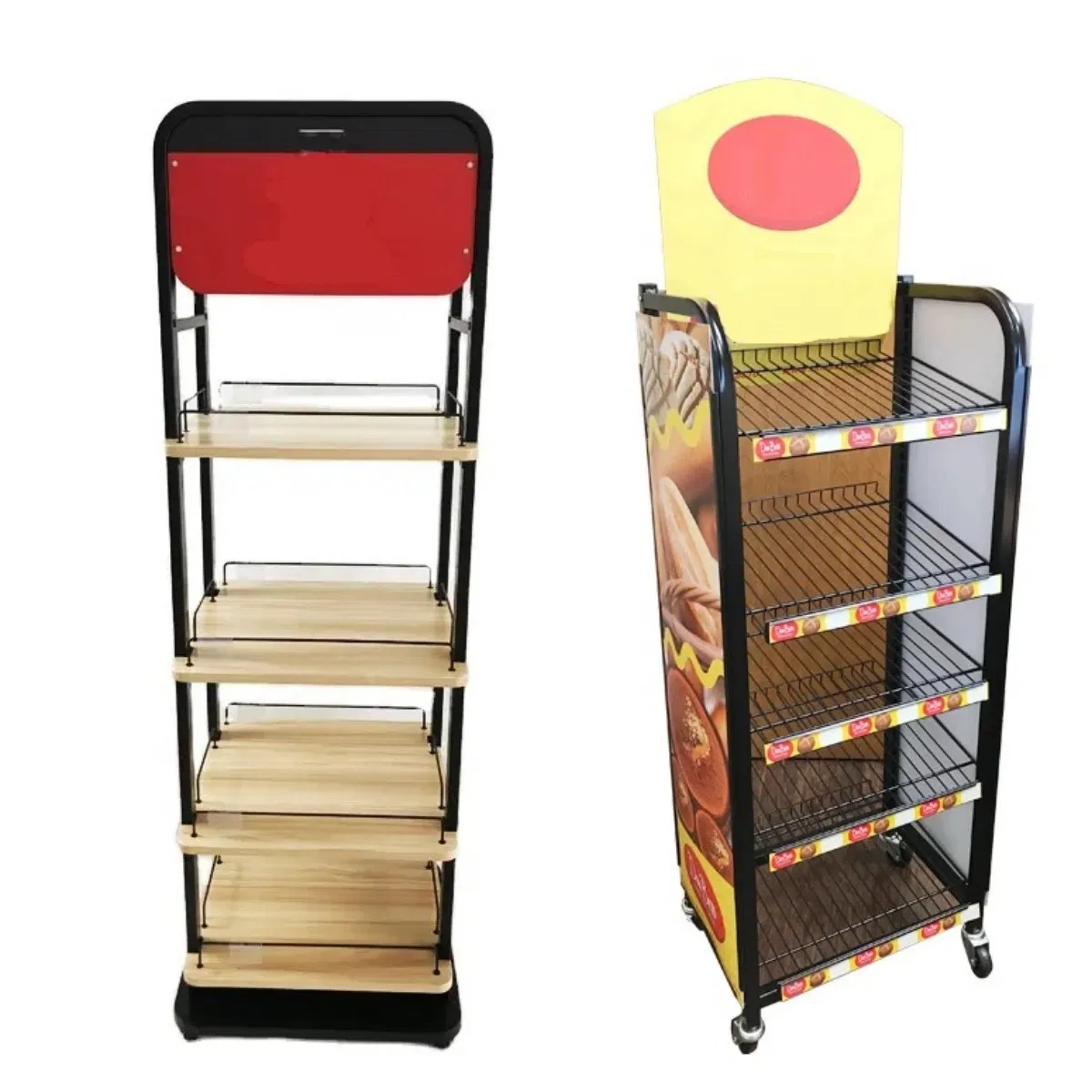 High Quality Cardboard Display Stand Retail Floor Display Stand Customized Beer Wine Water Bottle Display Rack