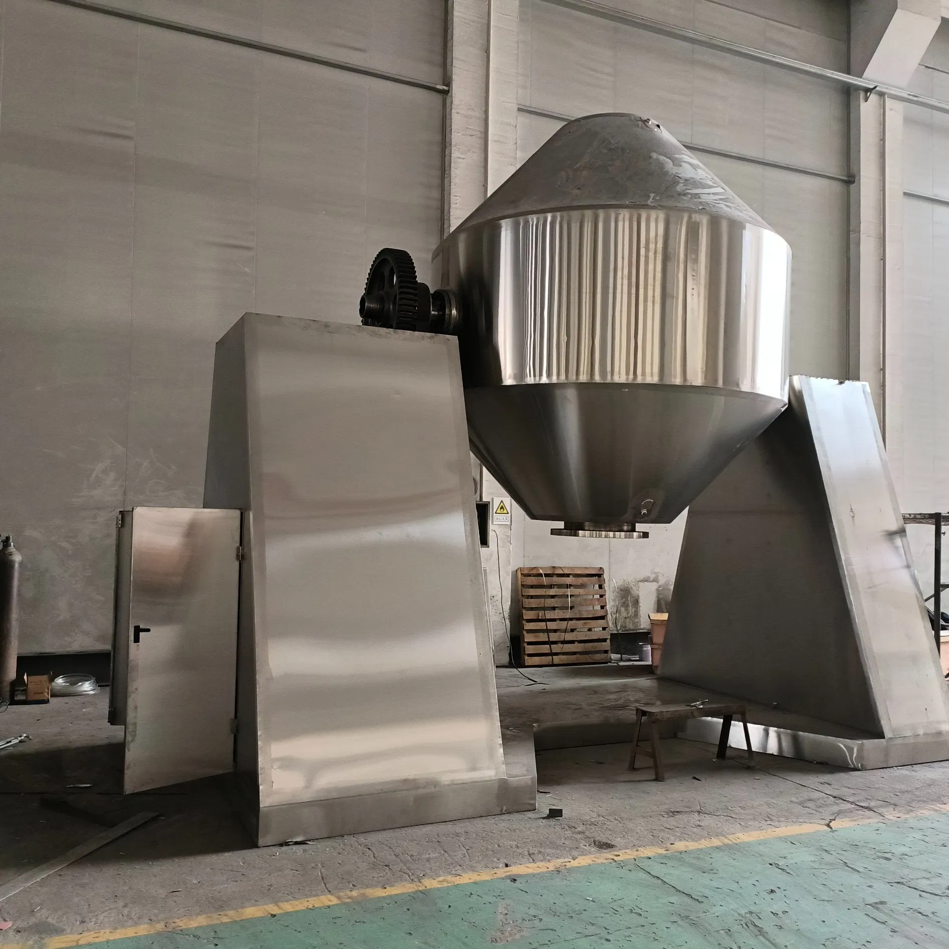 Pesticides Double Cone Dryer Rotating Vacuum Drying Machine