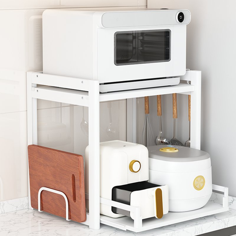 Stylish Aluminium Microwave Stand Kitchen Appliance Storage Organizer Rack
