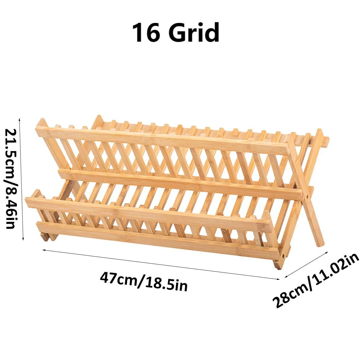 Bamboo Organized Drying Folding Cups Plates and Bowls Storage Organizer Household Item Kitchen Utensil Fit Efficiently Drying Bowls Dish Rack Drainer Rack