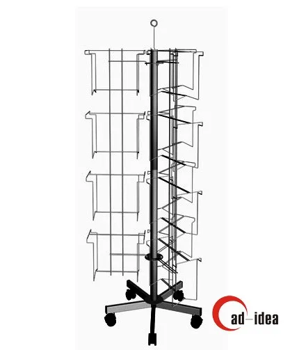 Rotating Metal Greeting Card Display Rack for Retail