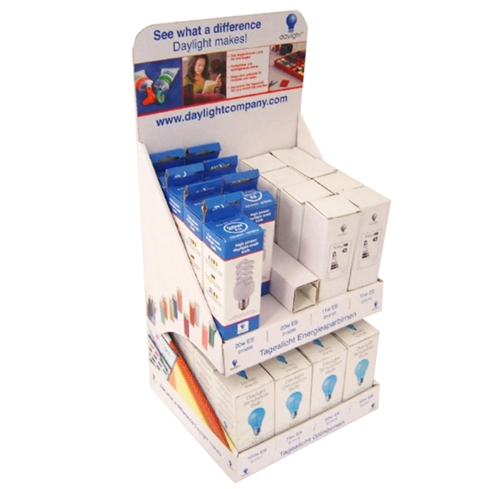 Cardboard Cases Trays Stand Floor Display Rack