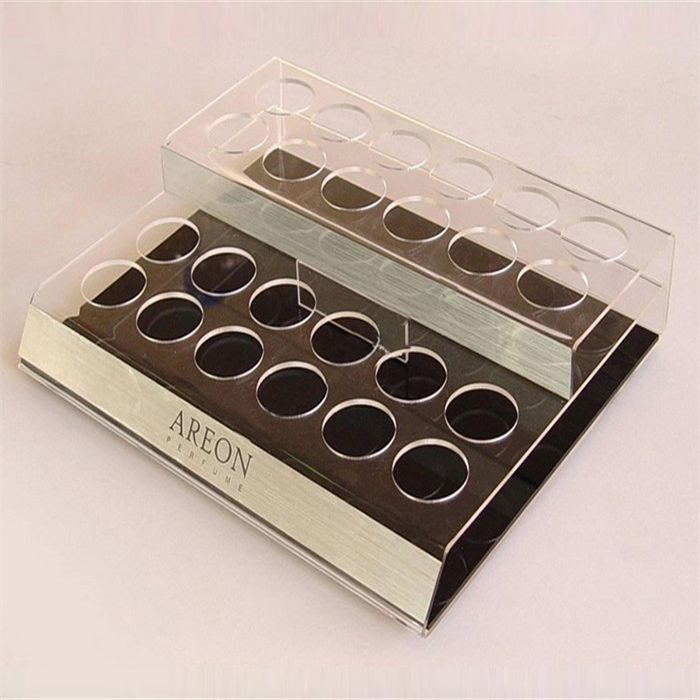 Promotion Perspex Cosmetic Display Stands Counter Top Rack Counter Top with Holes