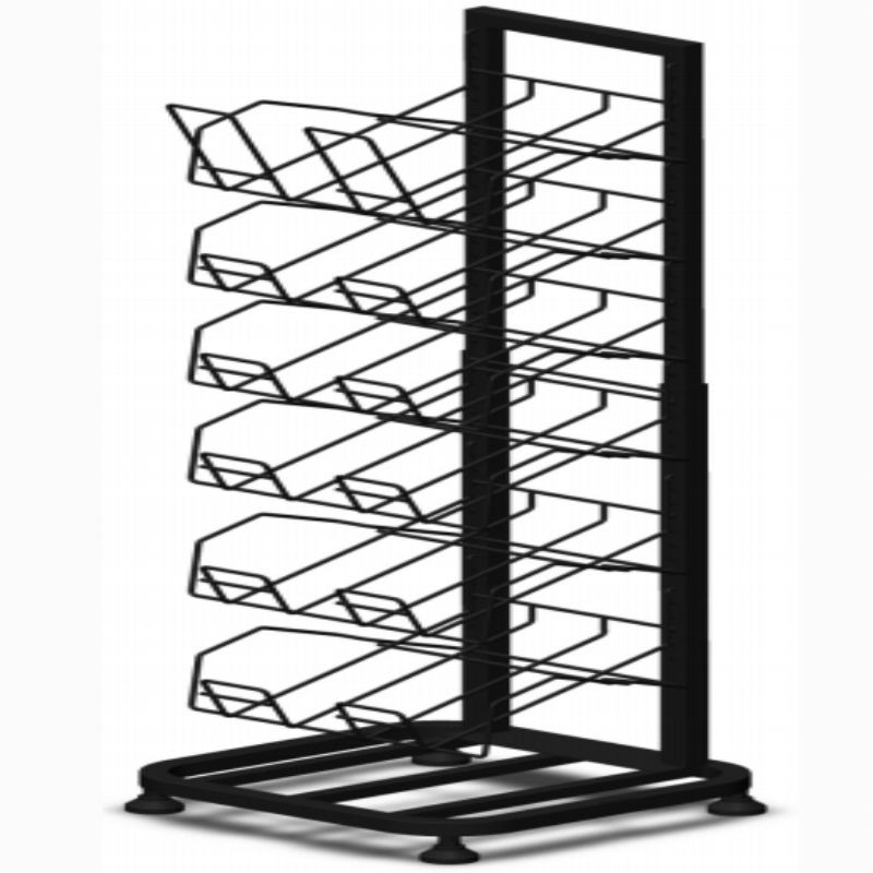 5 Tiers Metal Display Floor Stand Rack Black Wire Rack