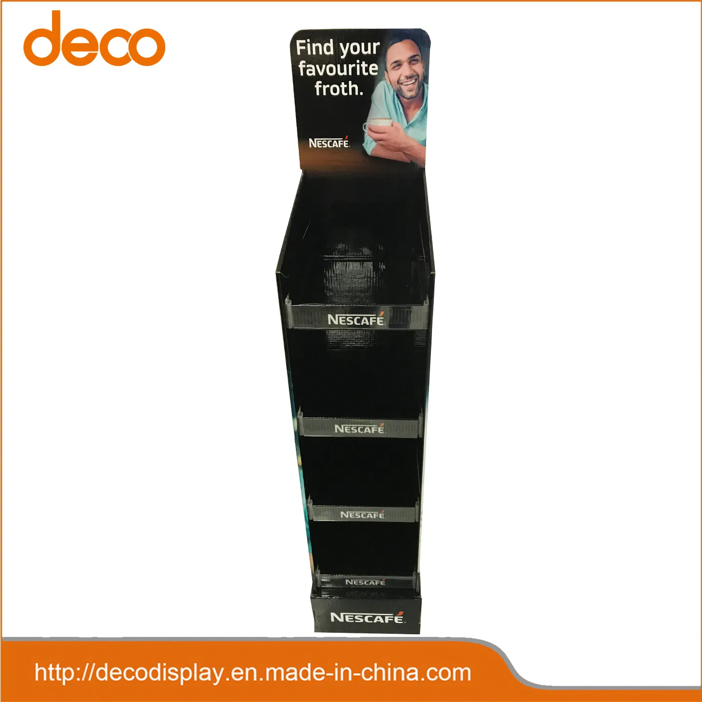 Wholesale Retail Floor Corrugated Displays for Instant Food Cocktail Display Rack