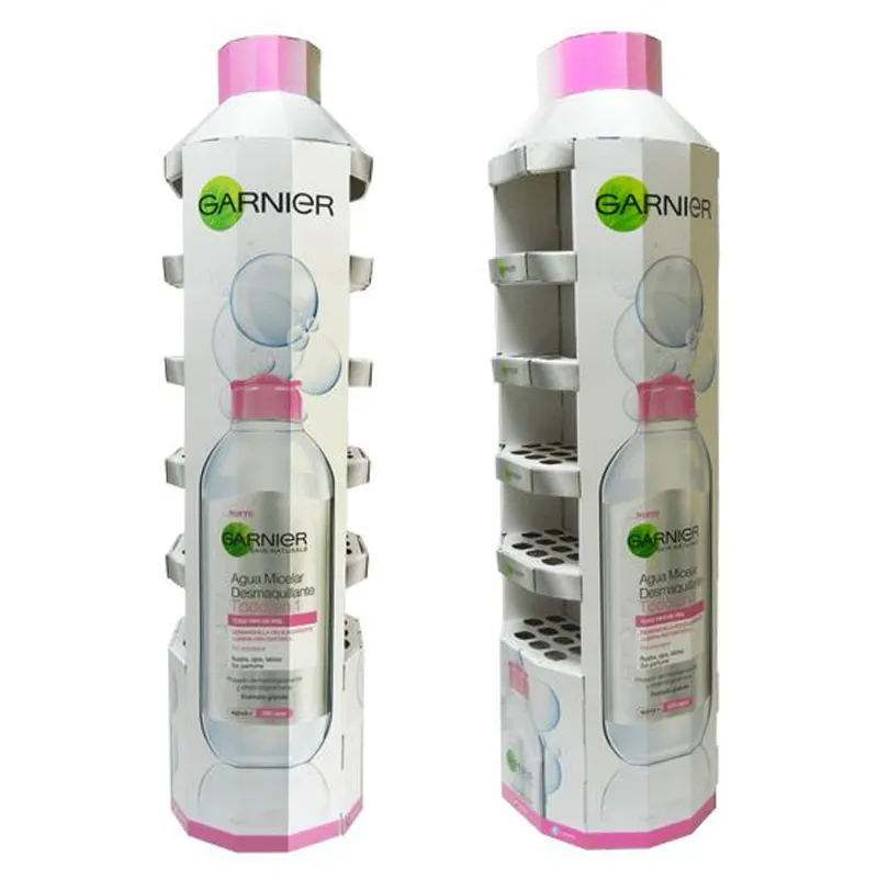 AI-MICH Custom Pop Supermarket Corrugated Promotion Tiered Floor Pegboard Beer Wine Bottle Display Rack