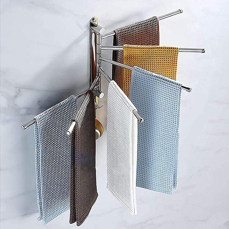 Bathroom Accessories Rotating Hanging Towel Bar Rack