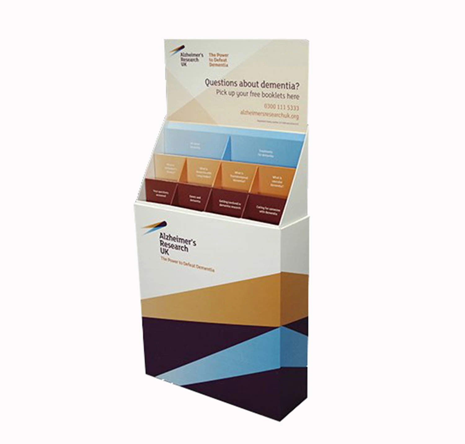 Eco-Friendly Cardboard 4-Tier Supermarket Display Rack with Removable Header