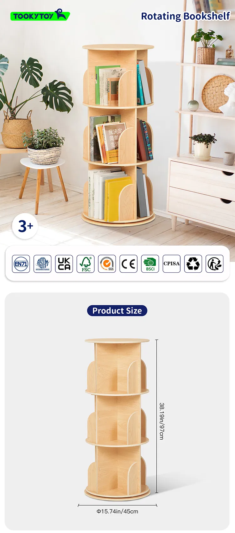 Rotating Bookshelf Display 1