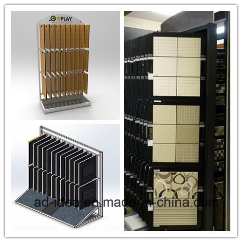 Customize Rotating Style Stone Tile Marble Granite Flooring Showroom Matel Display Rack