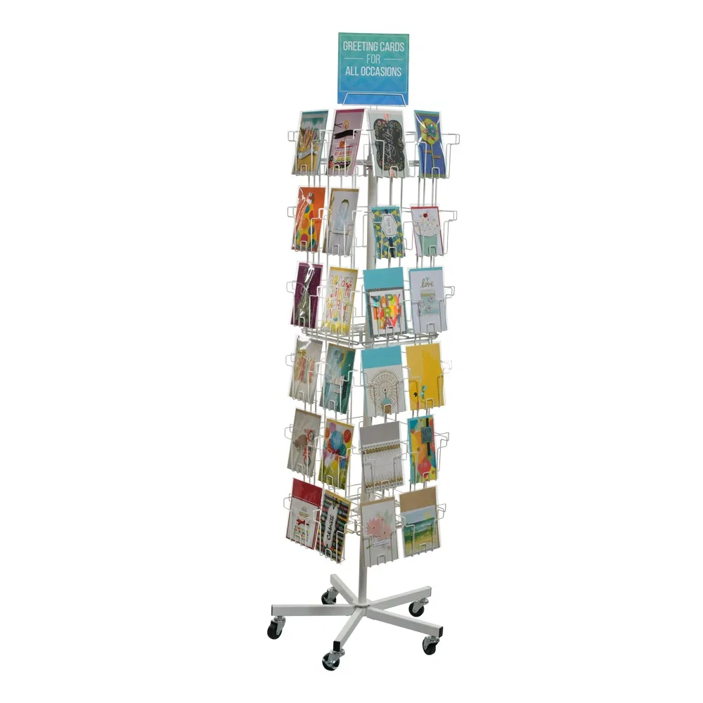 Fixture Display 4-Tier 18" Wire Display Rack Literature Brochure Magazine Stand Book Tabletop Rack Black