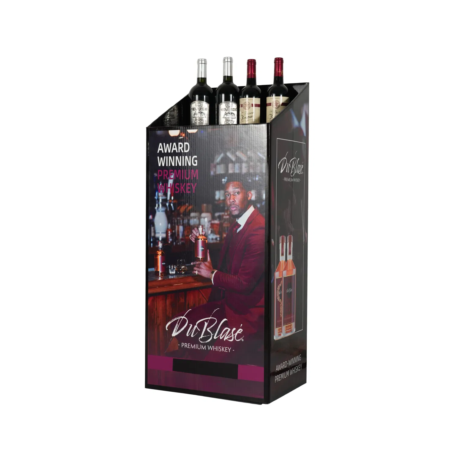 Cardboard Custom Printing Wine Drink Bottles Dump Bins Display Rack