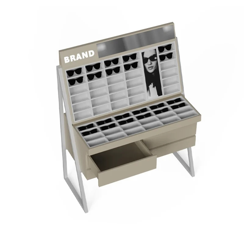 Rotatable Multi-Tiered Eyeglasses Display Rack with Premium Materials for Retail Shops and Showrooms