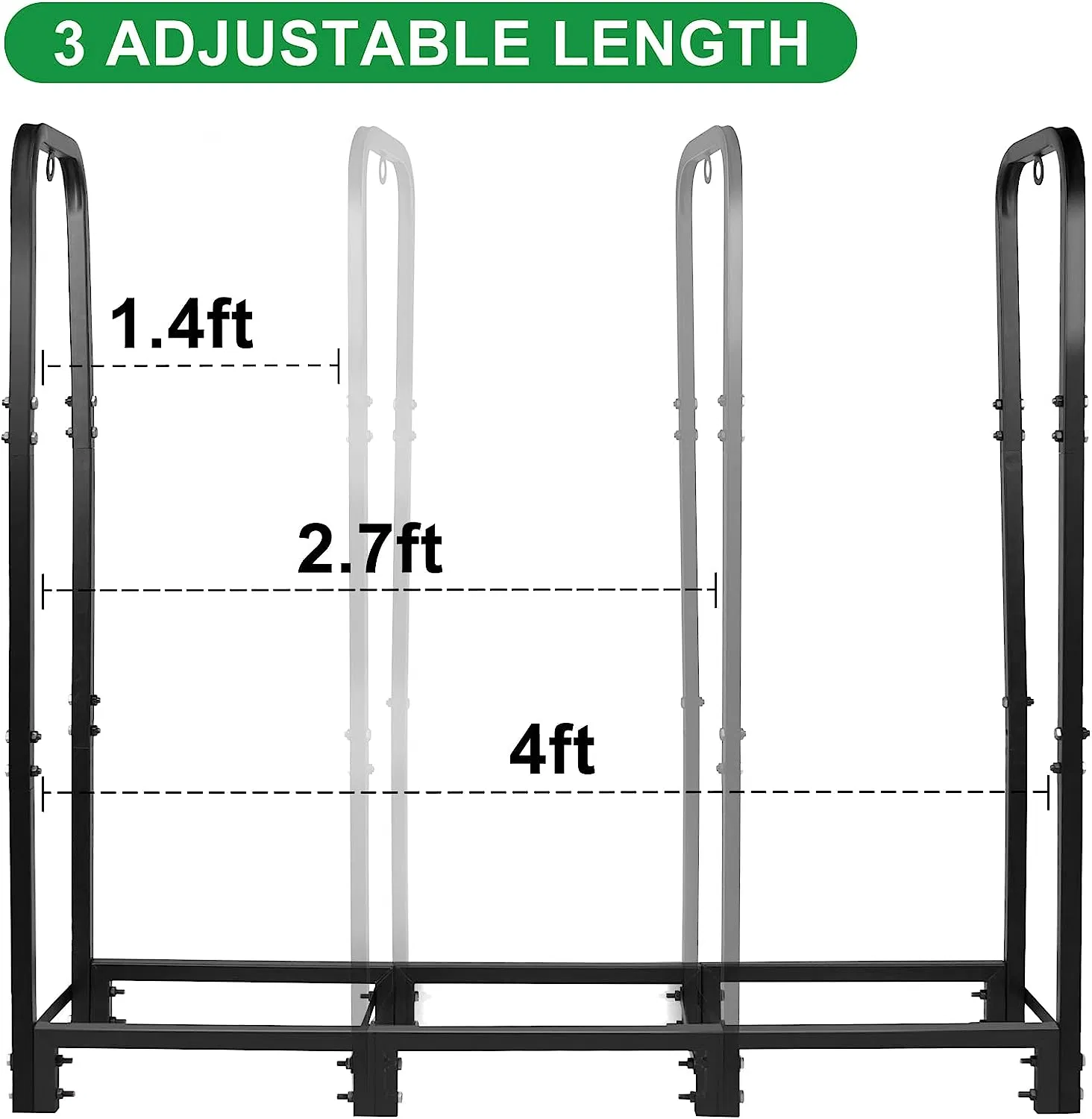 Heavy Duty Iron Customized Garden Accessories Carrier Log Firewood Holder Storage Rack