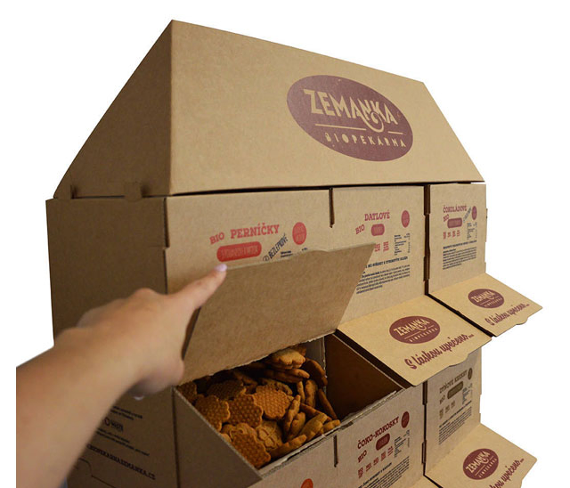 Snack Retail Display Stand with Gravity Feed Structure Dustproof Deisgn