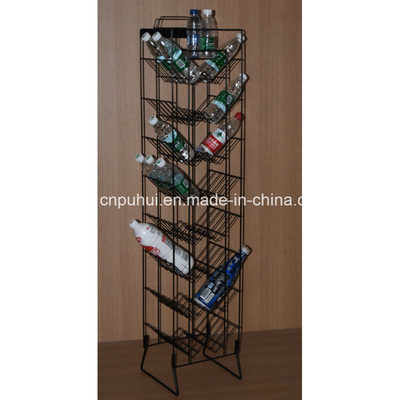 Metal Wire Counter Drinks Gravity Feed Rack Holder (PHY1013F)