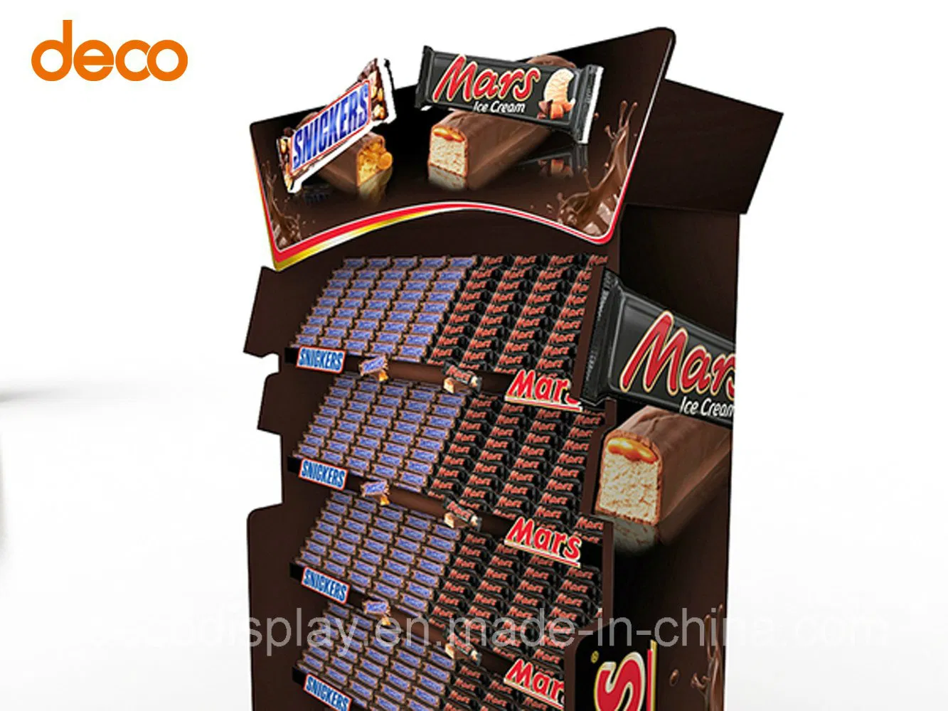 Cheap Price Floor-Standing 5-Tier Cardboard Display Shelf Racks