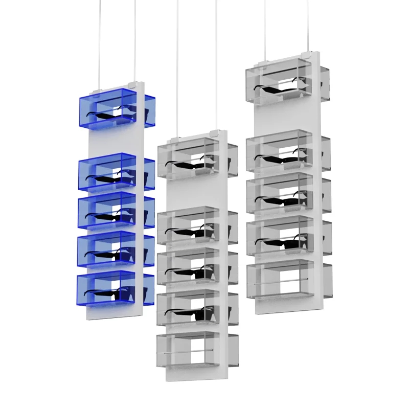 Rotatable Multi-Tiered Eyeglasses Display Rack with Premium Materials for Retail Shops and Showrooms