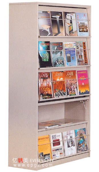Public Area School K1-K12 Library Reading Rooms Furniture Manufacturer Cardboard Magazine Rack Newspaper Counter Display Rack