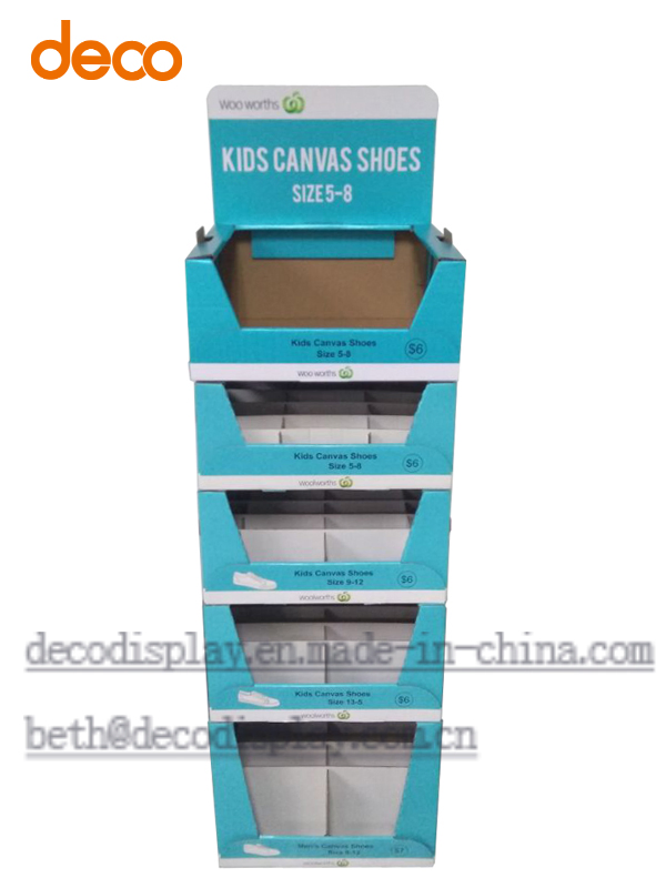 Cardboard Cases Trays Stand Floor Display Rack