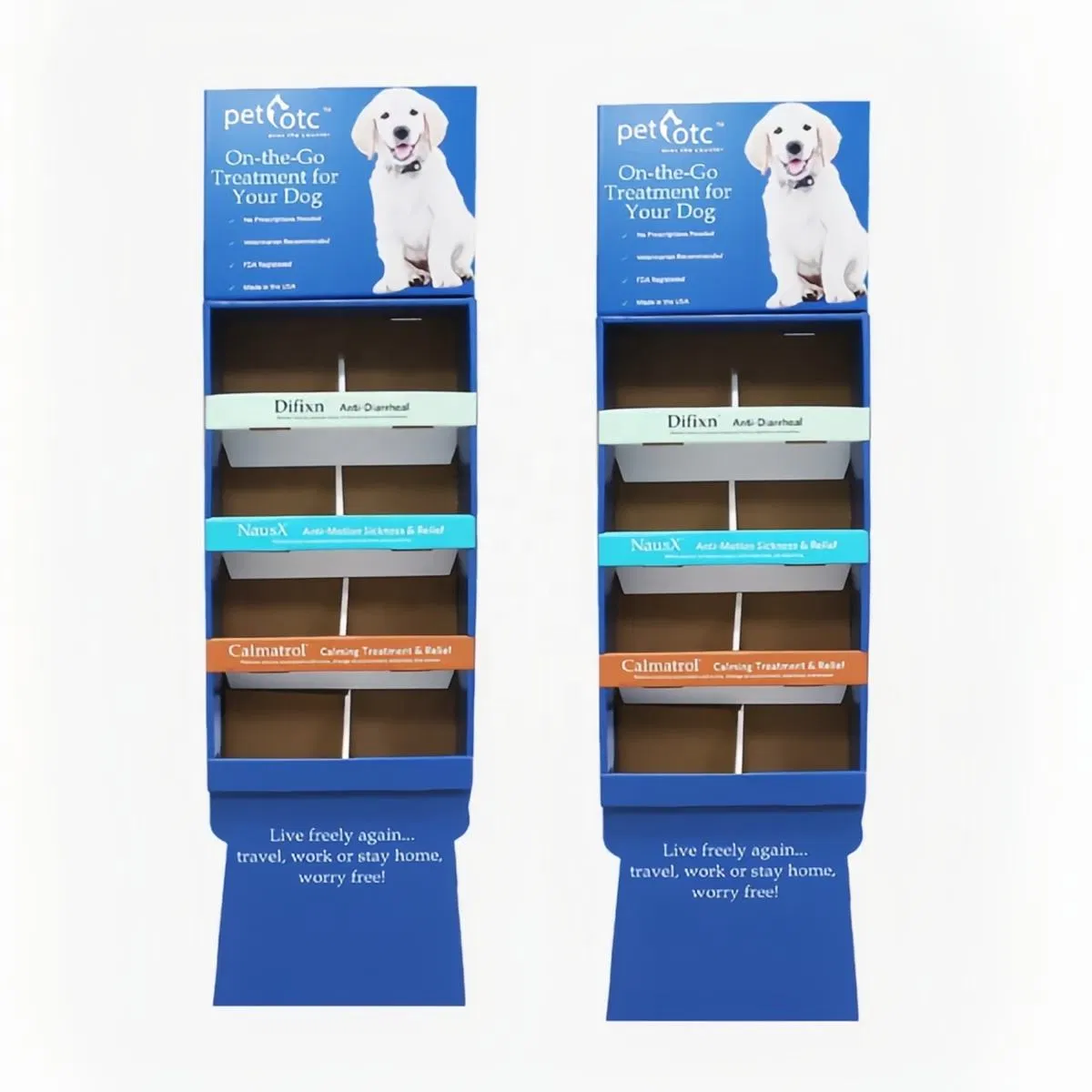 Multiple Layers Pet Toys Cardboard Floor Shelves Display Rack for Pet Store