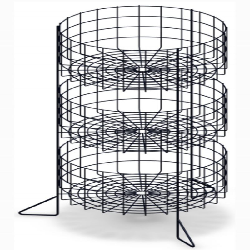 3tiers Metal Display Round Dump Bin Kd Storage Rack