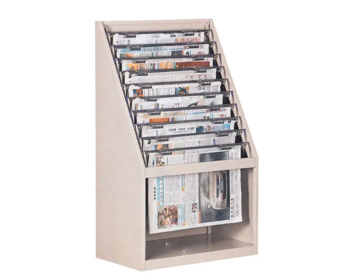Library Reading Rooms Furniture Manufacturer Cardboard Magazine Rack Newspaper Counter Display Rack