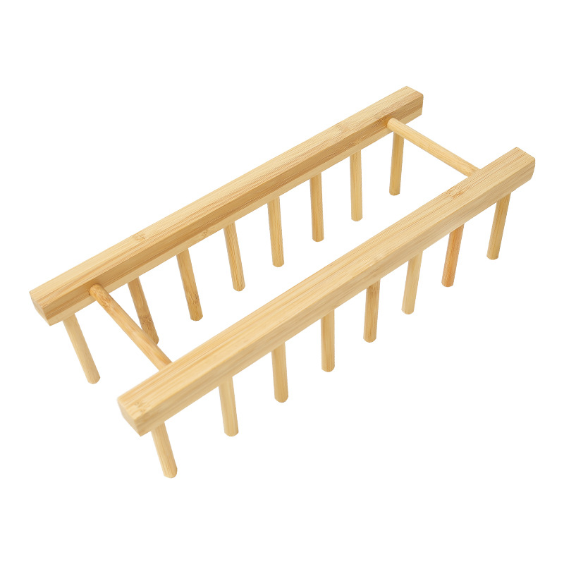 Wholesale Multifunctional Folding Display Kitchen Tool Kitchenware Dish Drain Rack Cleaning Tools Houseware Kitchenware Rack Bamboo Organizer Kitchen Dish Rack
