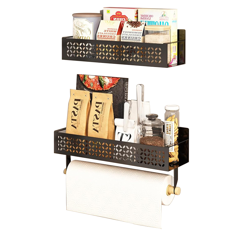Quality Choice Table Spice Rack Moveable Magnetic Shelf Fridge Organizer Spices Containers Organizer Set for Spice Storage with Paper Towel Holder