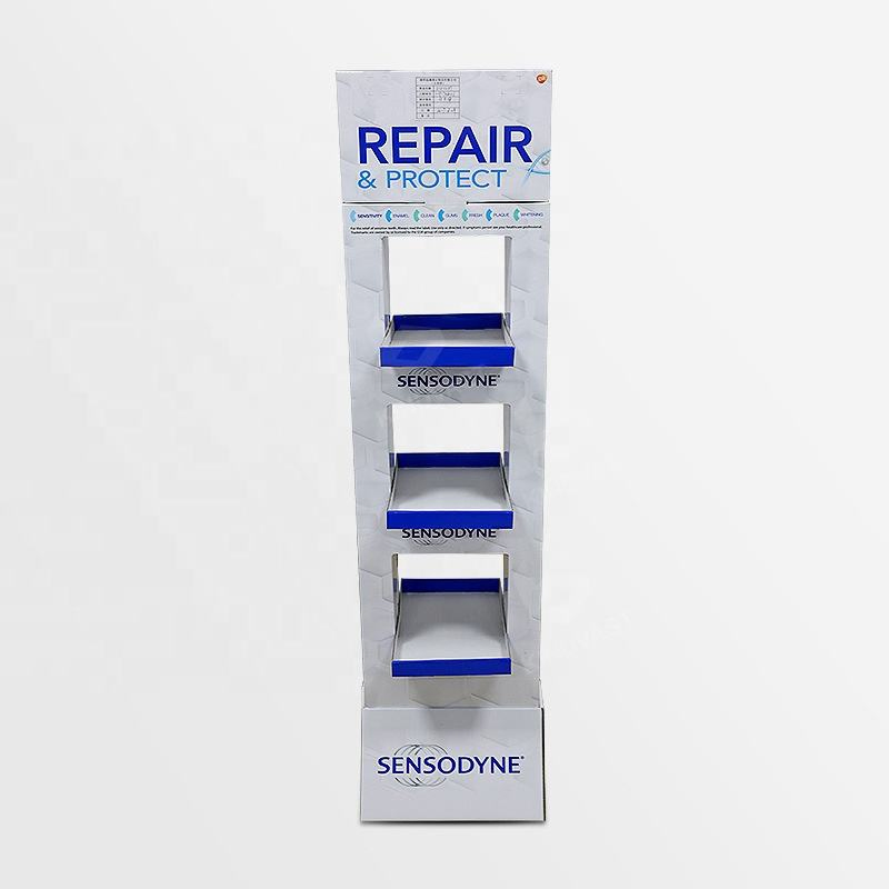 Dental Store Oral Care Products Corrugated Cardboard Display Rack